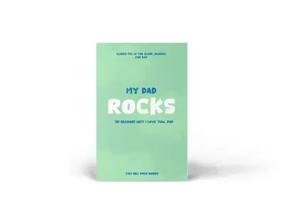 Viral Fathers Day Gift My Dad Rocks! 101 Reasons Why I Love You, Dad: Guided Fill In The Blank Journal Keepsake - The Perfect...
