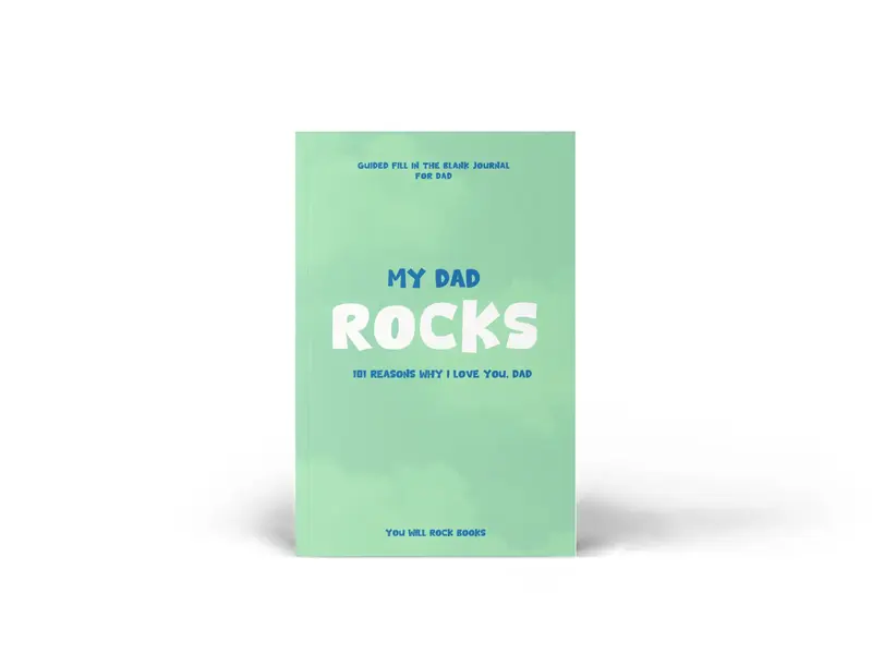 Viral Fathers Day Gift My Dad Rocks! 101 Reasons Why I Love You, Dad: Guided Fill In The Blank Journal Keepsake - The Perfect...