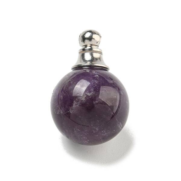 Natural Amethyst Perfume Bottle Pendants