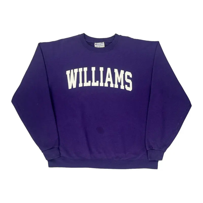 Williams Champion Graphic Sweatshirt - XL Purple Cotton Blend