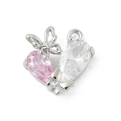 Brass Micro Pave Cubic Zirconia Pendants