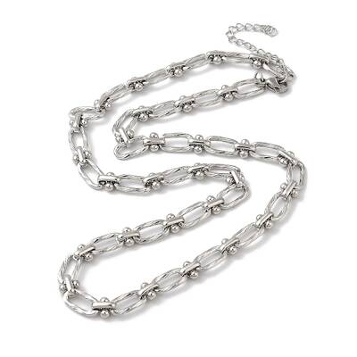 Non-Tarnish 304 Stainless Steel Oval Links Necklace for Women
