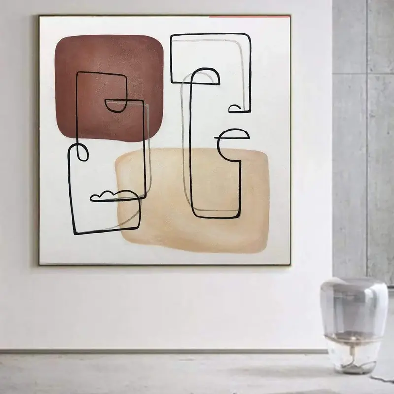 Large Frame Wall Art People Abstract Paintings On Canvas Fine Art Painting Abstract Acrylic Wall Art | TWO SOULS