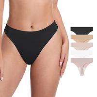 (No Build-In Pad) – LUCKMEEY Seamless Thongs for Women No-Show Thong Panties - Sexy G-String Underwear, 5 Pack, Comfortable...