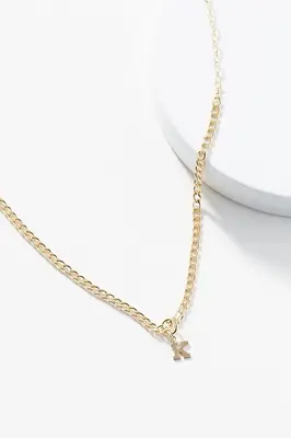 Rhett Initial Necklace | Metal Color: Gold | Style: K
