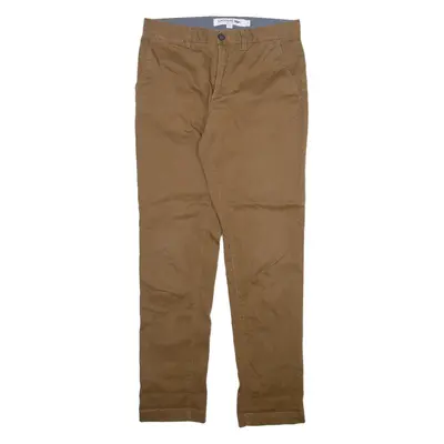 LACOSTE Mens Trousers Brown Slim Straight W30 L32