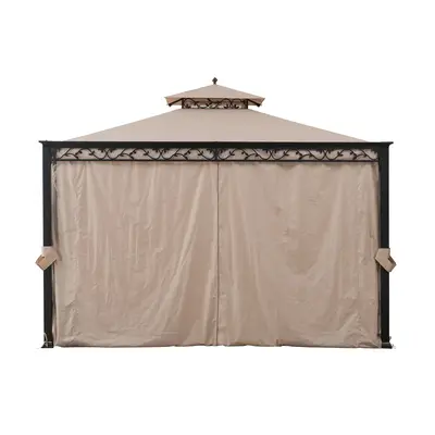 SUNJOY Khaki  Replacement Curtain For Bewkes Softtop Gazebo (10X12 Ft) A101003202 Sold At SunNest