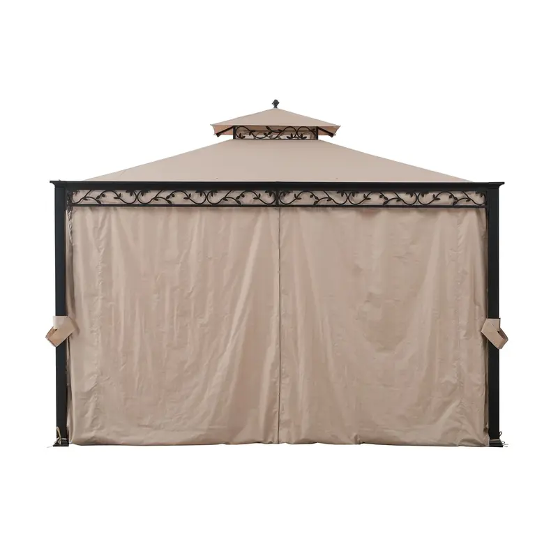 SUNJOY Khaki  Replacement Curtain For Bewkes Softtop Gazebo (10X12 Ft) A101003202 Sold At SunNest