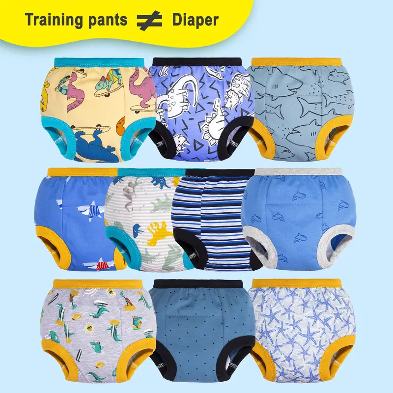 10-Pack Potty Training Pants for Boys and Girls – Soft, Comfortable, and  100% Cotton Training Underwear