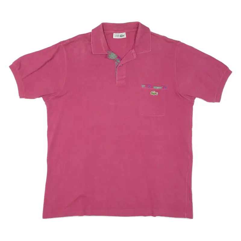 LACOSTE Mens Polo Shirt Pink XL