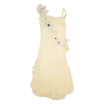FENN WRIGHT MANSON Womens Slip Dress Yellow Silk Sleeveless Long UK 12