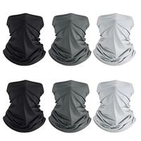 6 Pieces Summer UV Protection Cooling Neck Gaiter Face Clothing Neck Gaiter Mask Scarf Sunscreen Breathable Bandana