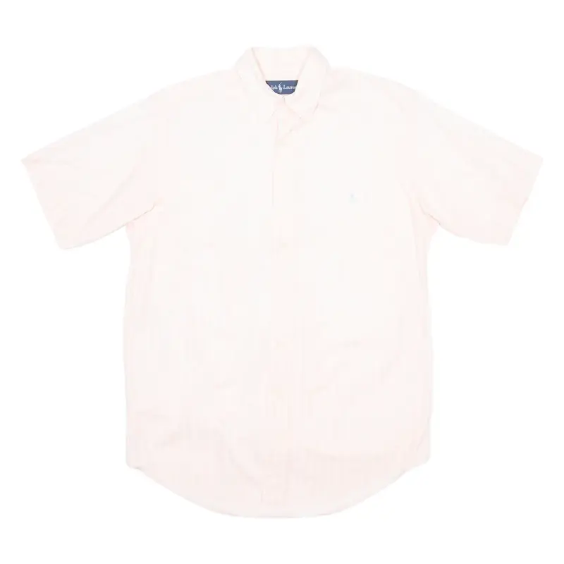 RALPH LAUREN Custom Fit Mens Shirt Pink Striped S