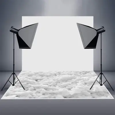 Peculiar Winter White Snow Scene Rubber Floor Mat - Aperturee