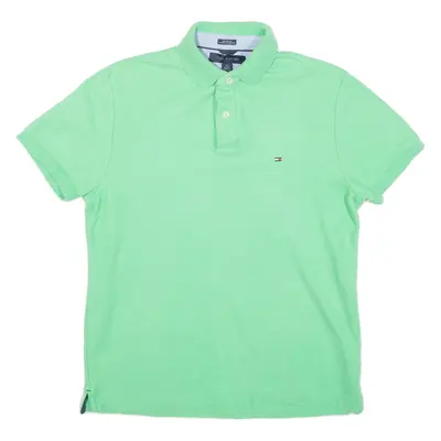 TOMMY HILFIGER Mens Polo Shirt Green S