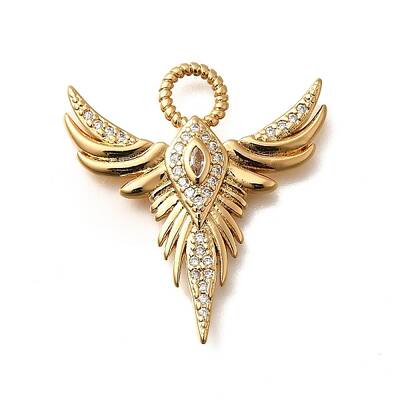 Brass Micro Pave Cubic Zirconia Pendants