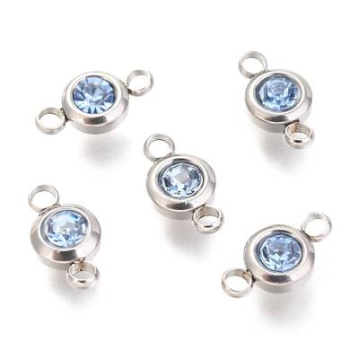 304 Stainless Steel Rhinestone Links Connectors