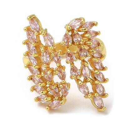 Cubic Zirconia Double Wing Open Cuff Rings