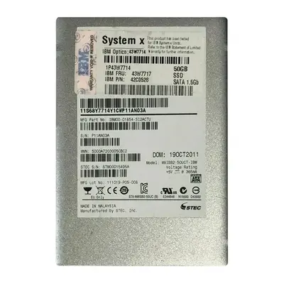 43W7714-01 IBM 50GB SLC SATA 1.5Gb/s Hot Swap 2.5-inch Internal Solid State Drive