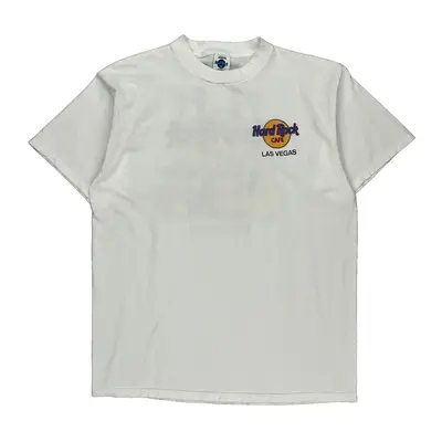 Las Vegas Hard Rock Cafe Graphic T-Shirt - XL White Cotton