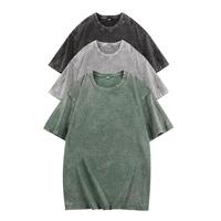 Holafish 3Pcs Men's Acid Washed Cotton T-Shirts Oversized Half Short Sleeves Loose Fit Casual Loose Solid Streetwear Tops,Uni...