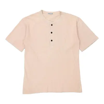1980's Script Stone Island T-Shirt - XL Pink Cotton