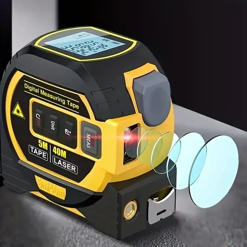 3 in 1 High Precision Rangefinder, 5M Digital Measuring Tape, Laser Range Finder, Portable Multifunctional Tape Measure, High...