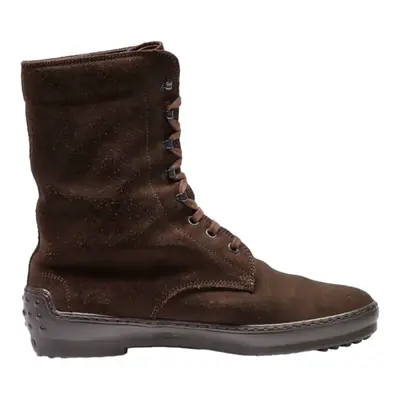 TODS Lace-Up Boots Brown Leather Womens UK 5