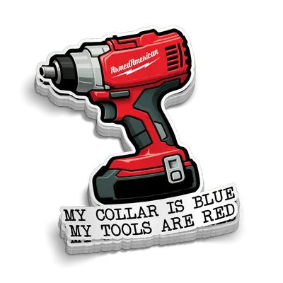 Red Tools Hard Hat Decal