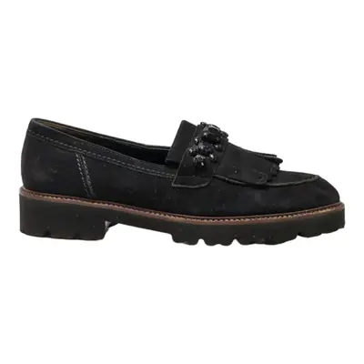 GABOR Loafer Shoes Black Synthetic Womens UK 6.5