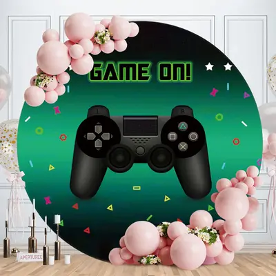 Aperturee Nature Greeny Leaves Round Birthday Backdrops | Round Backdrop Stand Covers | Customized Backdrop For Birthday | Bi...