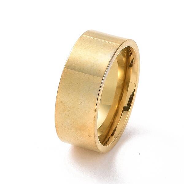 201 Stainless Steel Plain Band Ring for Women
