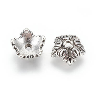 Tibetan Style Alloy Bead Caps