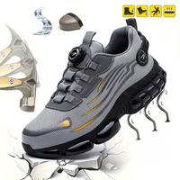 Men's Breathable Mesh Work Sneakers - Durable, Anti-Slip Safety Shoes with Steel Toe Protection, Comfort Fit for All Seasons,...
