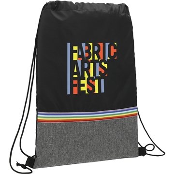 200 Customized Rainbow RPET Drawstring Bag - 100% Recycled & ...