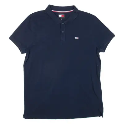 TOMMY JEANS Mens Polo Shirt Blue XL