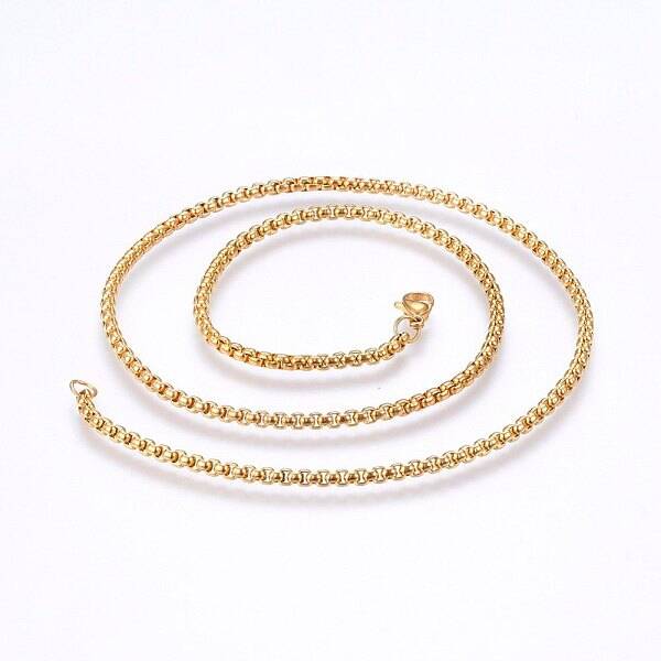 304 Stainless Steel Box Chain Necklaces
