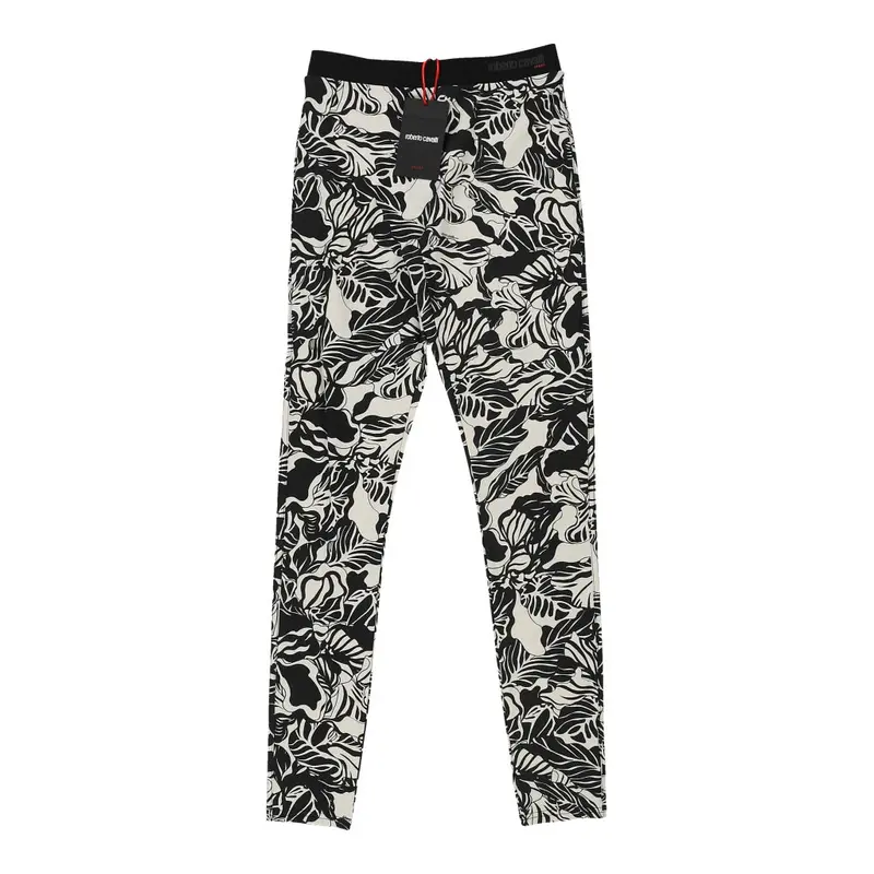 Roccobarocco Leggings - Small White Cotton | Size: small