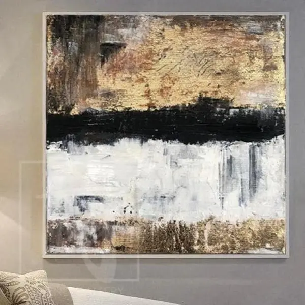Large Abstract Painting Original Gold Leaf Painting Acrylic Painting On Canvas | VISION OF PERFECTION