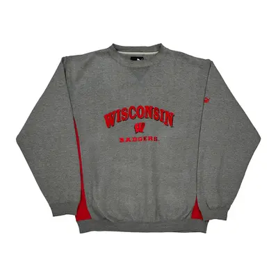 Wisconsin Badgers Puma Ncaa Sweatshirt - XL Grey Cotton Blend