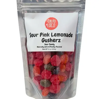 Sour Pink Lemonade Gusherz- Sour Candy Chilitoloco Snack