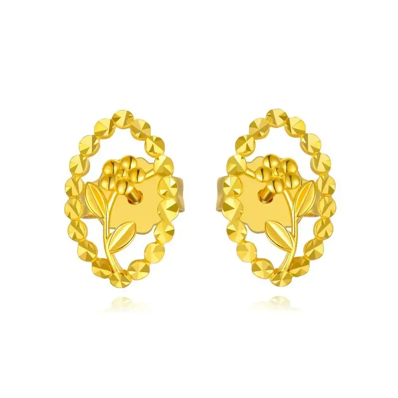 18K Gold Wildflowers Stud Earrings