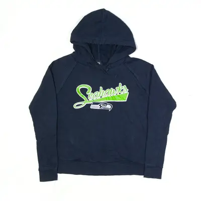 NFL Seattle Seahawks USA Hoodie Blue Pullover Womens M