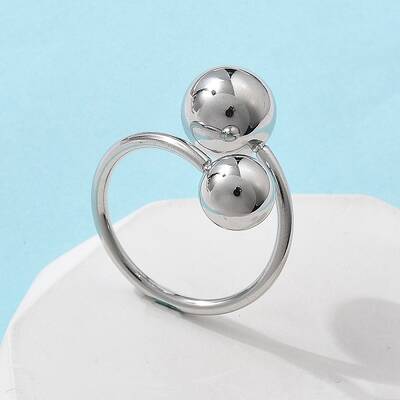 304 Stainless Steel Round Cuff Rings for Women