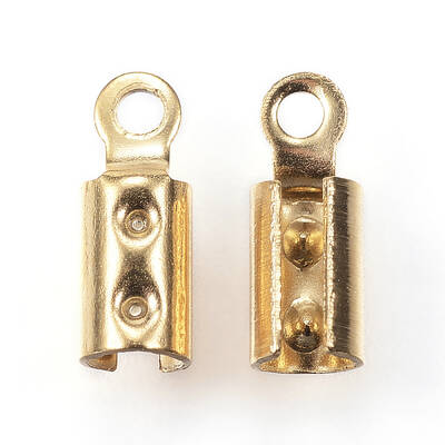 Ion Plating(IP) 304 Stainless Steel Folding Crimp Ends
