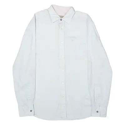 TED BAKER Mens Shirt Blue Striped Long Sleeve M