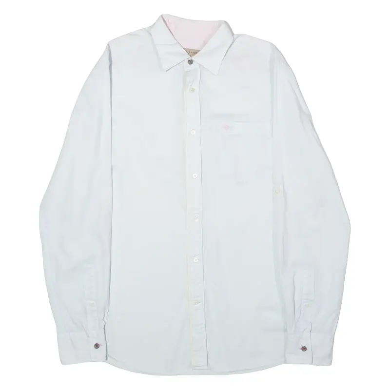TED BAKER Mens Shirt Blue Striped Long Sleeve M