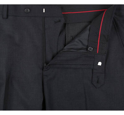 Charcoal Grey Slim Fit Wool Suit for Men - Basic Two Button Style with Optional Vest