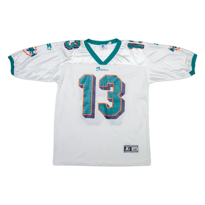 STARTER Miami Dolphins Mens Jersey White V-Neck L