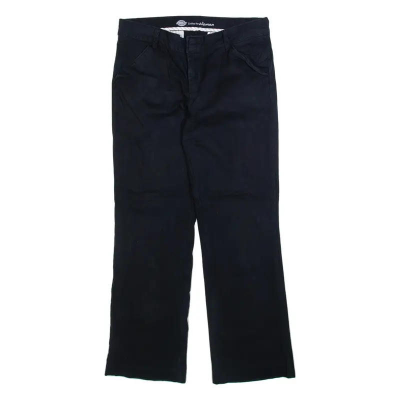 DICKIES Womens Trousers Black Relaxed Straight W31 L29